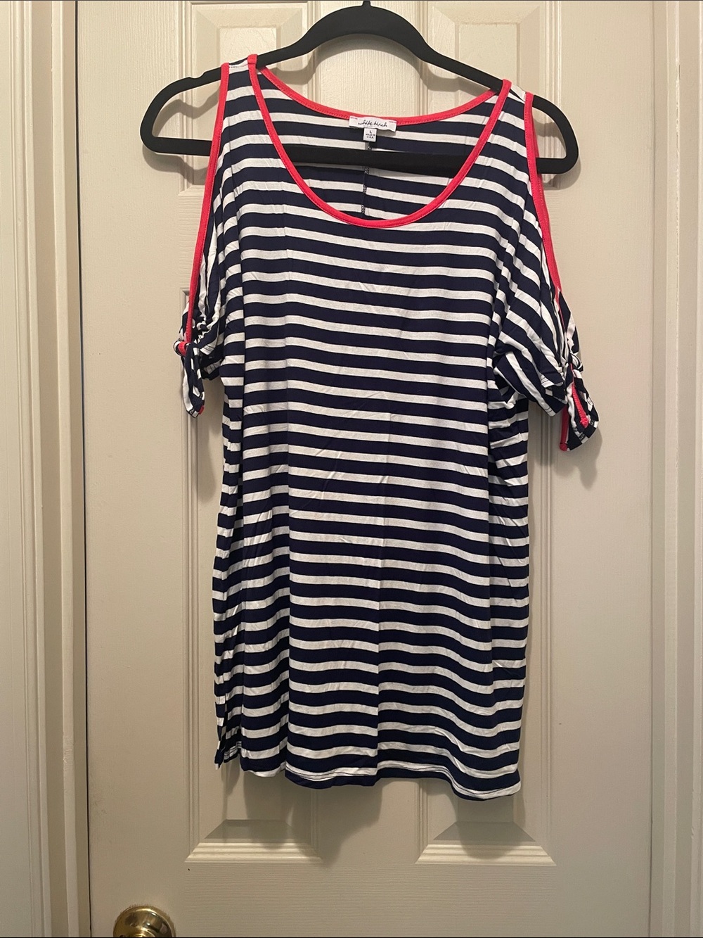 Striped Cold-Shoulder Top